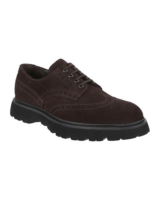 Doucal's Black Laced Shoes for men