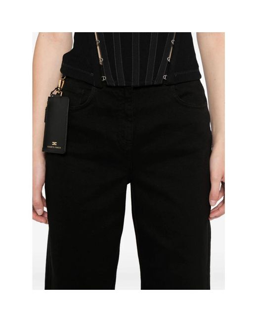 Elisabetta Franchi Black Cropped Jeans