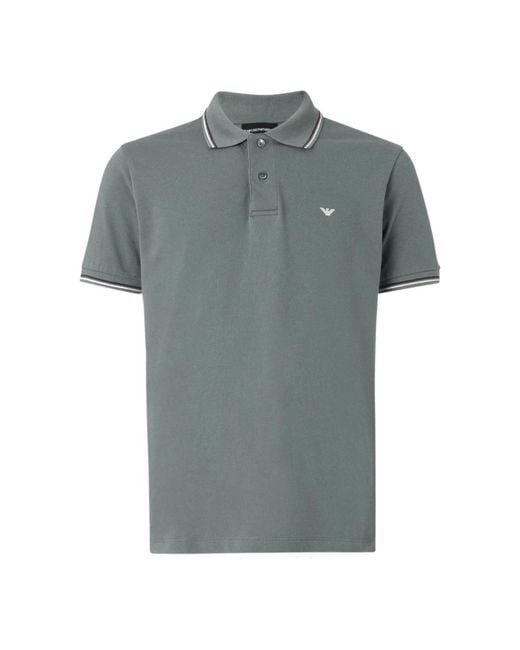 Emporio Armani Gray Polo Shirts for men