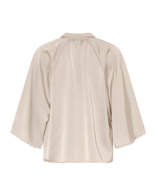 Bruuns Bazaar Weckiabb Synje Blouse in het Natural