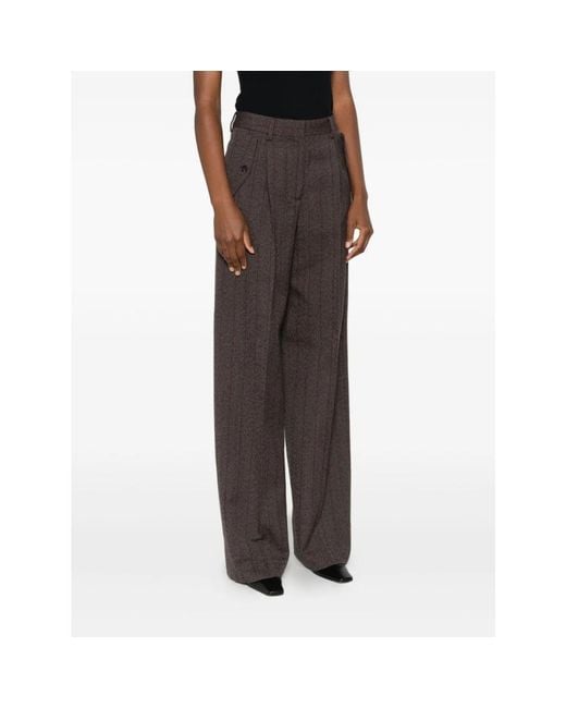 Golden Goose Deluxe Brand Brown Straight Trousers