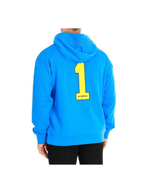 La Martina Blue Hoodies for men