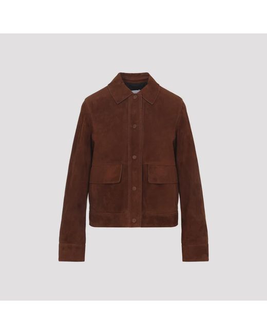 Yves Salomon Azteque Jacket in het Brown