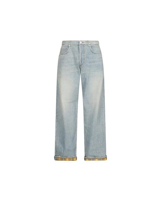 Dior Blue Straight Jeans for men