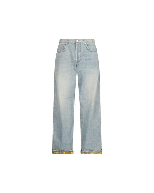 Dior Blue Straight Jeans for men