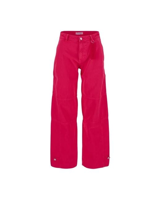 ICON DENIM Red Wide Trousers