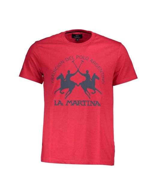 La Martina Red T-Shirts for men