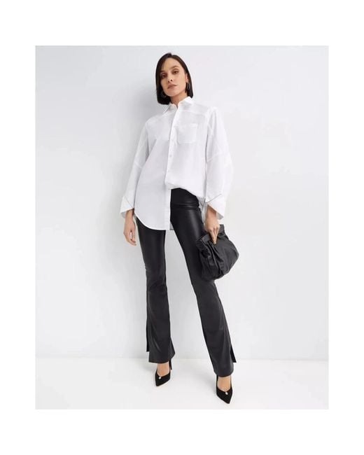 Coperni Leather Trousers in het Blue