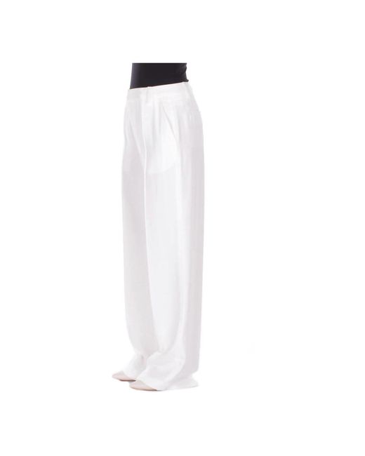 Dondup White Wide Trousers