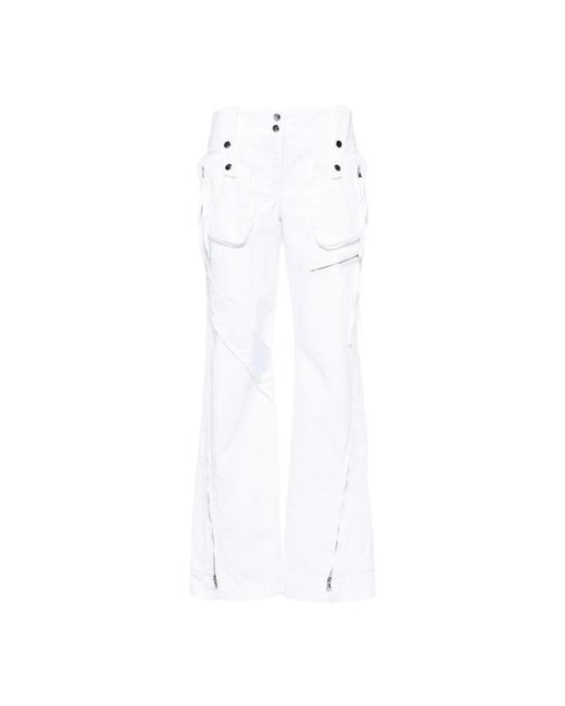 Blumarine White Wide Trousers
