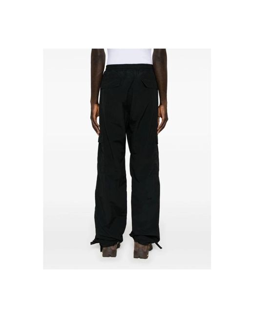 MSGM Black Wide Trousers for men