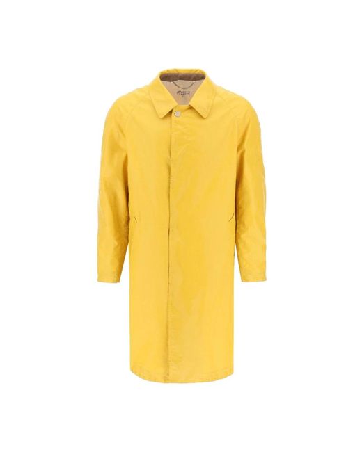 Single-breasted coats di Maison Margiela in Yellow da Uomo