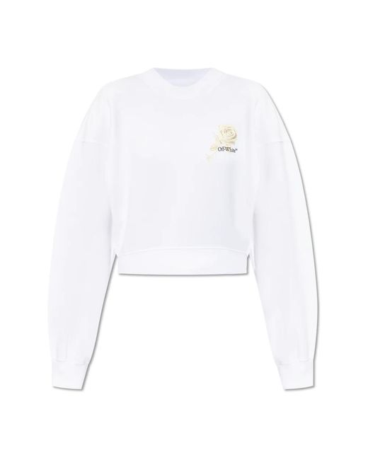 Off-White c/o Virgil Abloh Sweater Met Logoprint in het White