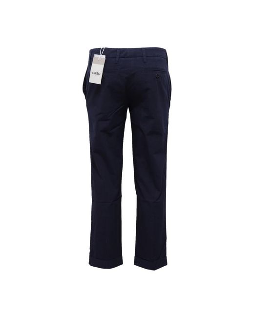 Aspesi Blue Straight Trousers