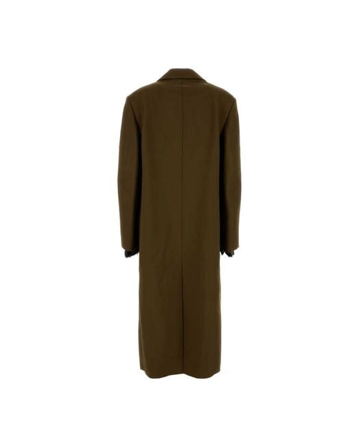 MM6 by Maison Margiela Green Single-Breasted Coats