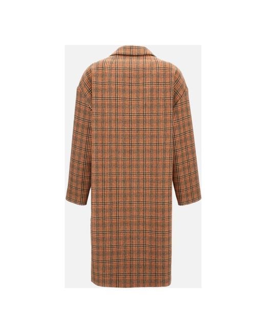 Alberto Biani Enkelrijige Jas in het Brown