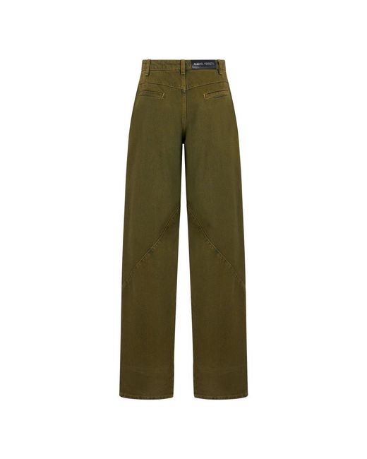 Alberta Ferretti Green Wide Jeans