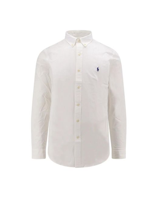 Polo Ralph Lauren Stretch-baumwollhemd mit ikonischem logo-stickerei in White für Herren