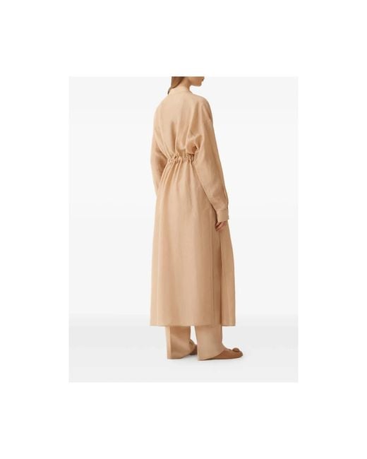 Fabiana Filippi Natural Light Belt Shirt With Drawstring Waist
