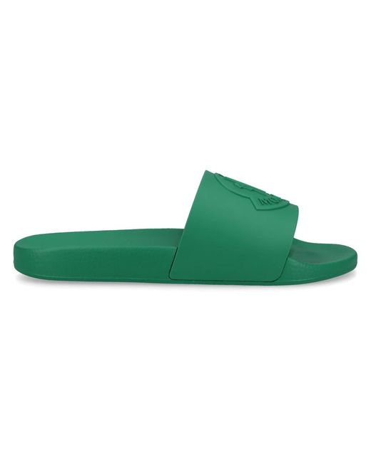Moncler Green Beach Sandals Basile Rubber for men