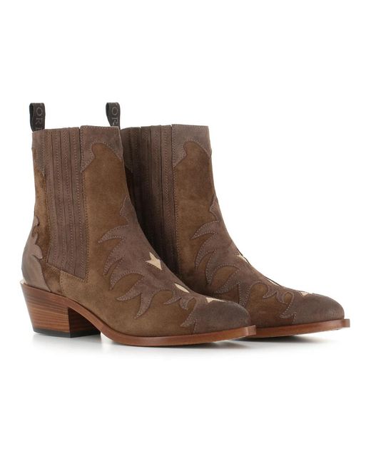 Sartore Brown Cowboy & Biker Boots