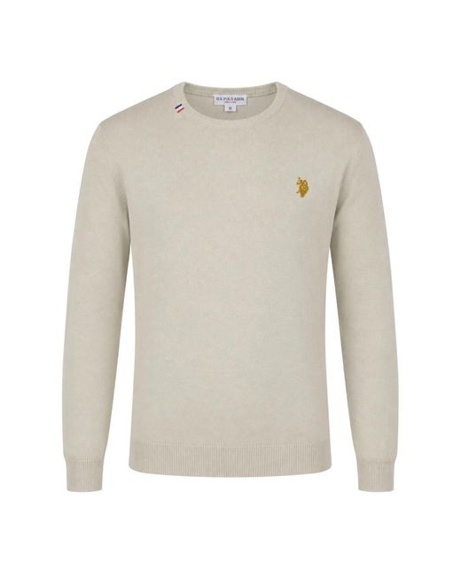 U.S. POLO ASSN. Gray Round-Neck Knitwear for men