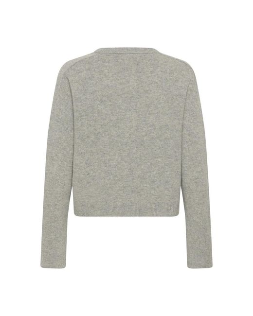 My Essential Wardrobe Truien & Vesten ,Grijs ,Leer Cardigans in het Gray