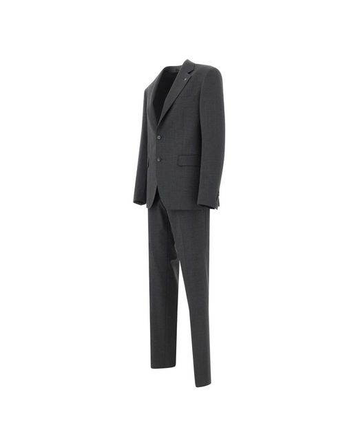 Tagliatore Black Single Breasted Suits for men