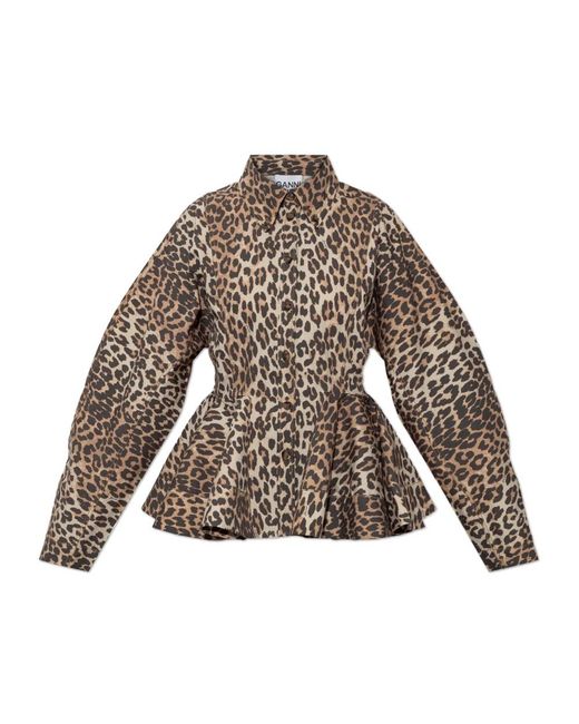 Blouses Ganni de color Brown