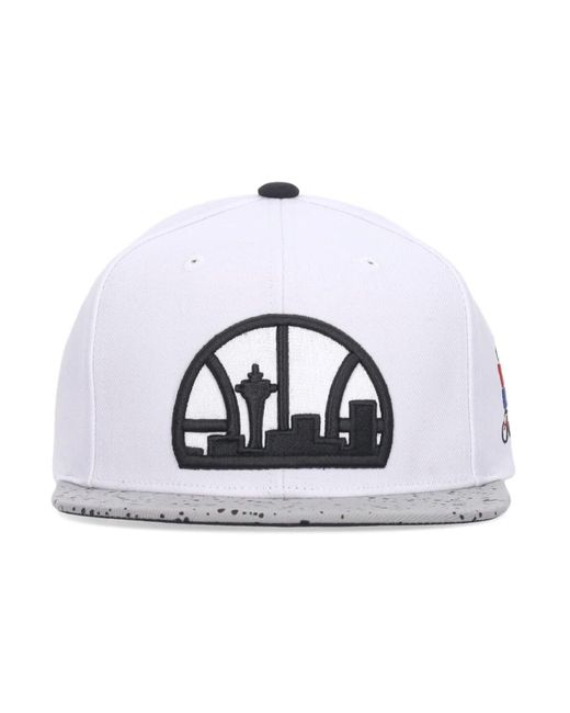 Mitchell & Ness Accessoires ,Wit ,Nba Cement Snapback Cap in het White voor heren