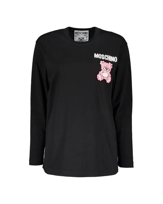Moschino Black Long Sleeve T-Shirts