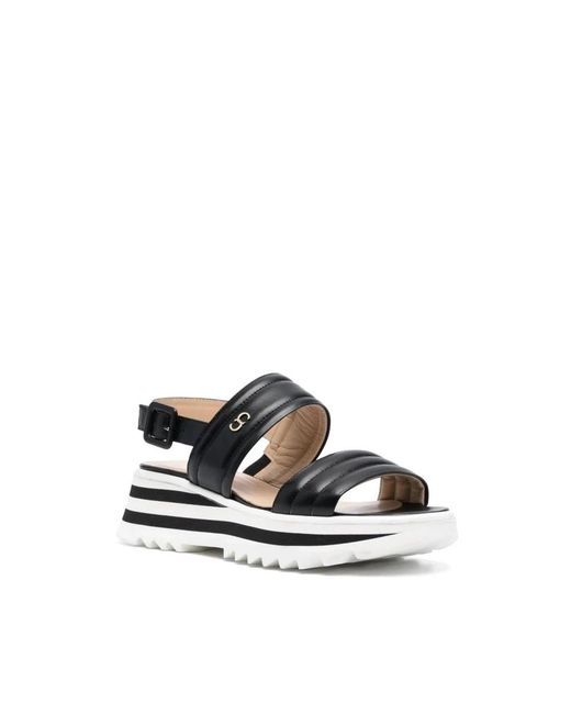 Casadei Black Flat Sandals