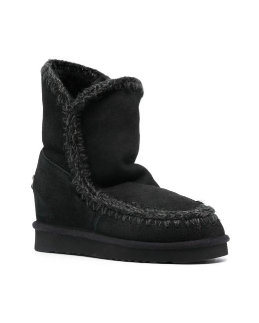 Mou Black Winter Boots