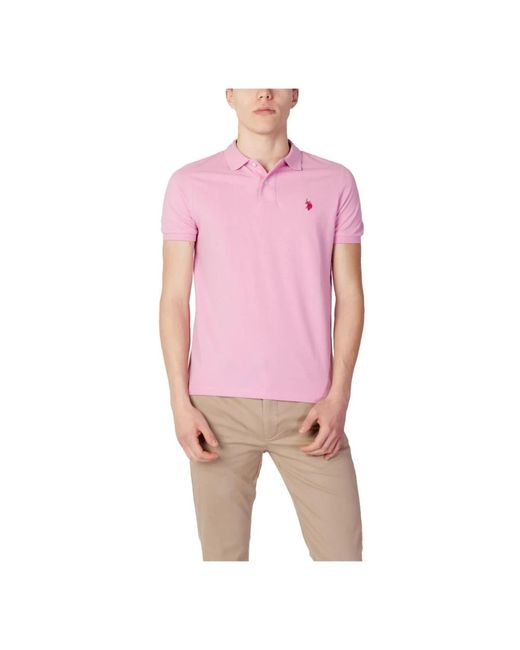 U.S. POLO ASSN. Pink Polo Shirts for men