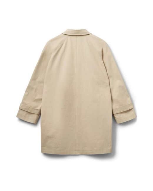 Sofie Schnoor Jassen ,Wit ,Katoen Klassieke Trenchcoat Off in het Natural