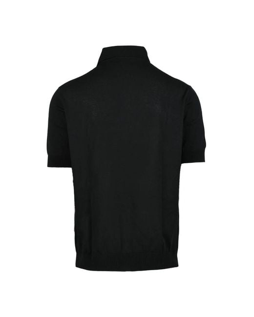 FILIPPO DE LAURENTIIS Black Polo Shirts for men