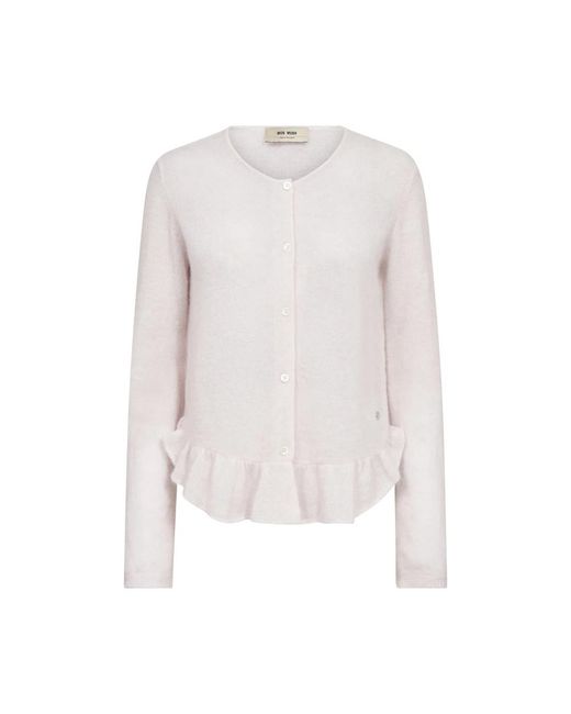 Mos Mosh Truien & Vesten ,Wit ,Knit Cardigan in het White