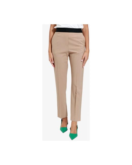 MSGM Broeken ,Wol Wollen Broek Met Zijzakken in het Natural