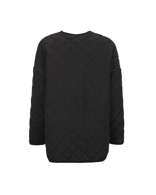 Sandbeige Jassen ,Zwart ,Gewatteerd Zwart Jasje Met Mandarijnkraag in het Black