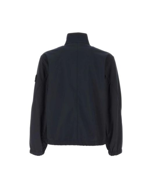 Stone Island Jassen ,Blauw ,Polyester Jacket Met Logo in het Blue voor heren