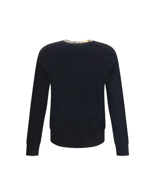 Burberry Round-Neck Knitwear in het Blue voor heren
