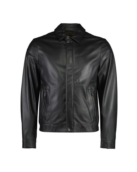 Moorer Leather Jackets in het Black voor heren