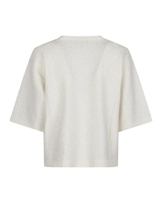 Fabiana Filippi White Round-Neck Knitwear