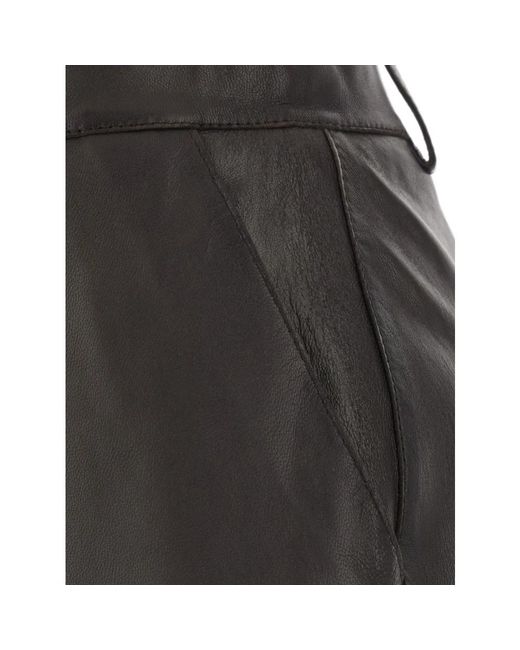 P.A.R.O.S.H. Gray Leather Skirts