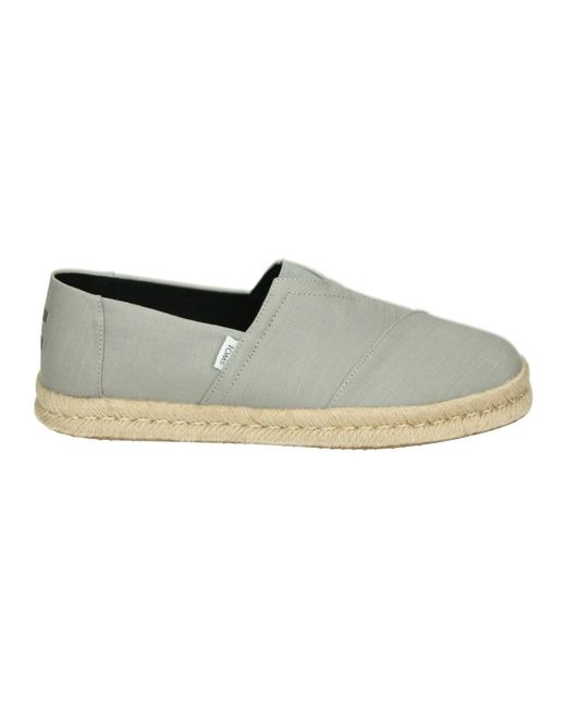 TOMS Schoenen ,Grijs ,Linnen Lichtgrijze Instappers in het Gray voor heren