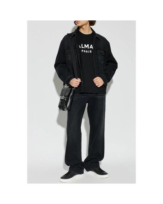 Balmain Jeans ,Zwart ,Katoen Straight-Leg Jeans in het Black voor heren