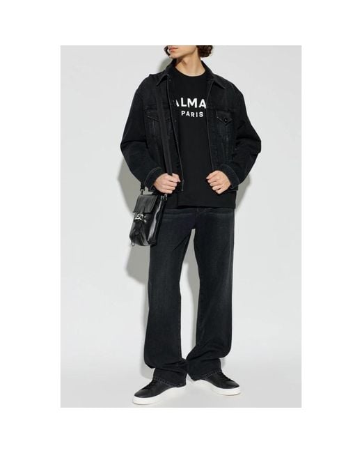 Balmain Black Straight Jeans for men
