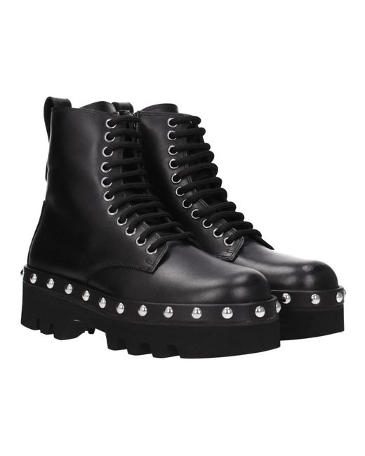Furla Black Lace-Up Boots