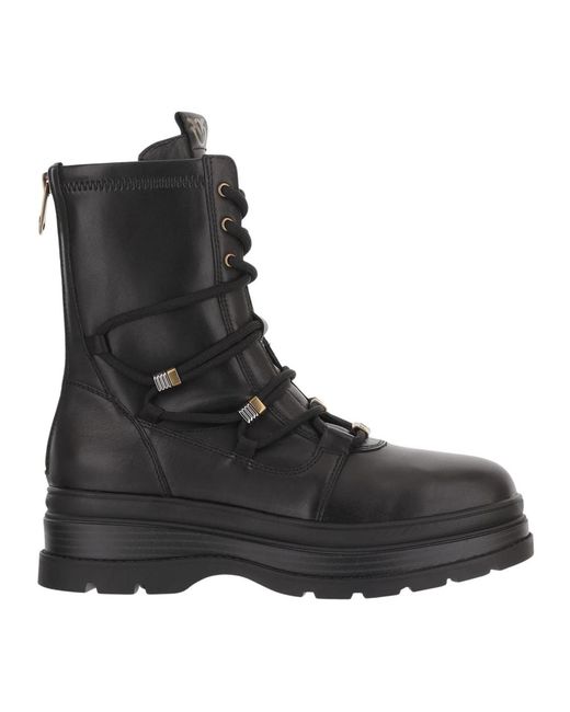Pinko Black Lace-Up Boots