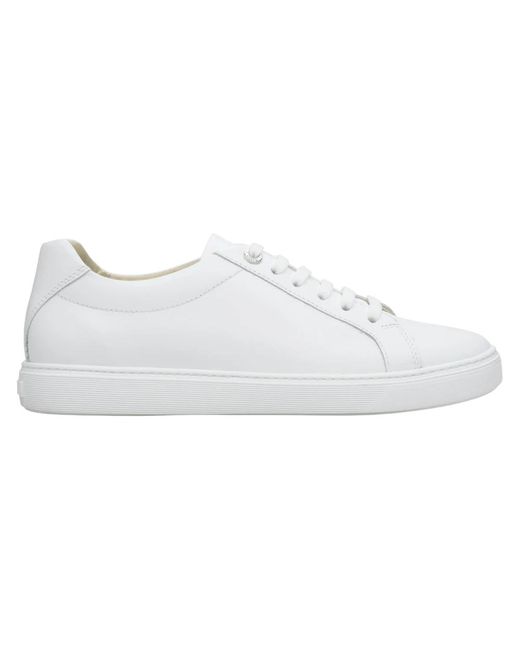 ESTRO Schoenen ,Wit ,Leer Witte Low-Top Sneakers in het White